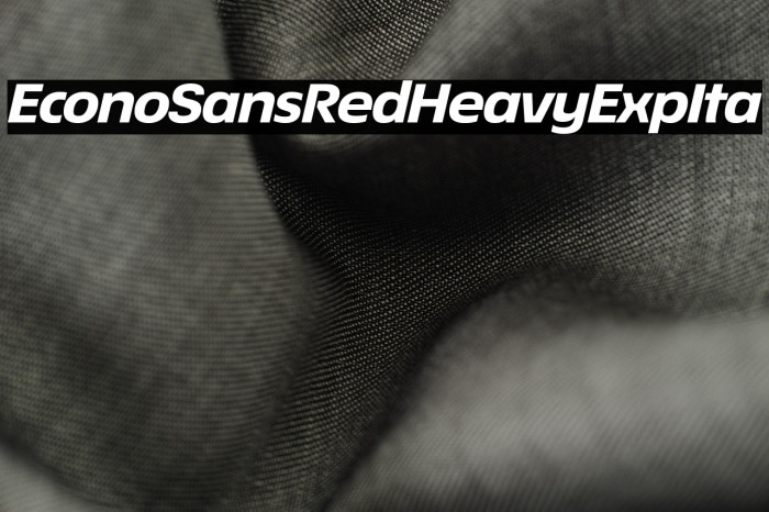 EconoSansRed-84HeavyExpIta Example 2