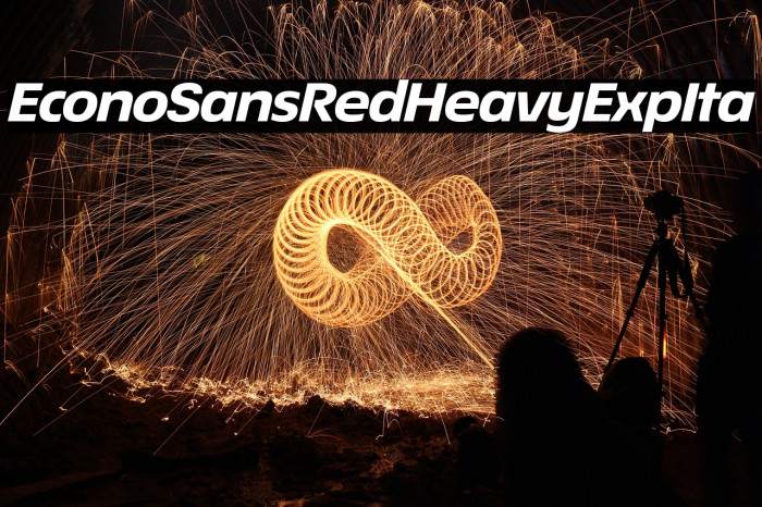EconoSansRed-84HeavyExpIta Example 3