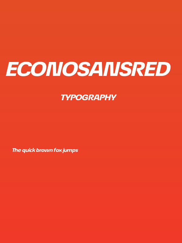 EconoSansRed-84HeavyExpIta Poster
