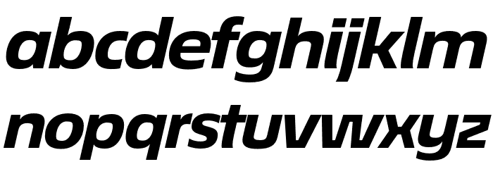 EconoSansRed-84HeavyExpIta Font LOWERCASE