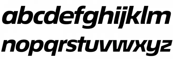EconoSansRed-84HeavyExpIta Schriftart Kleinbuchstaben
