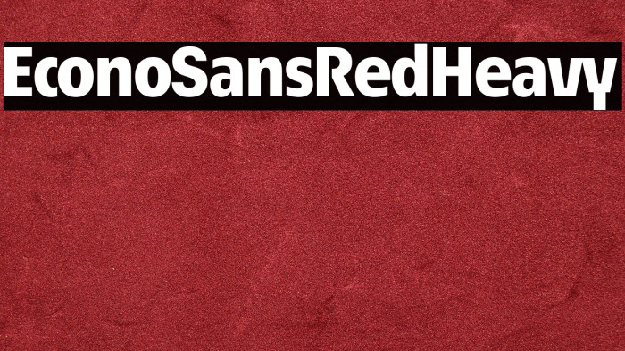 EconoSansRed-85Heavy Example 3