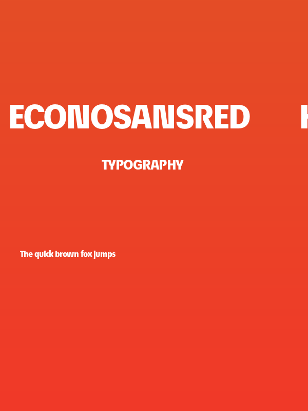 EconoSansRed-85Heavy Poster