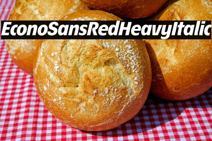 EconoSansRed-86HeavyItalic Example 2