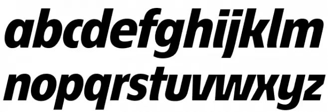 EconoSansRed-86HeavyItalic 字体 小写