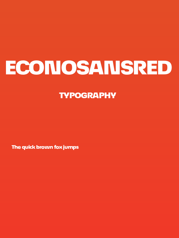 EconoSansRed-93BlackExpanded Poster