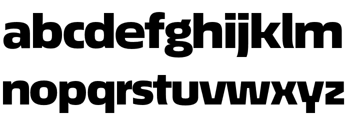 EconoSansRed-93BlackExpanded Font LOWERCASE