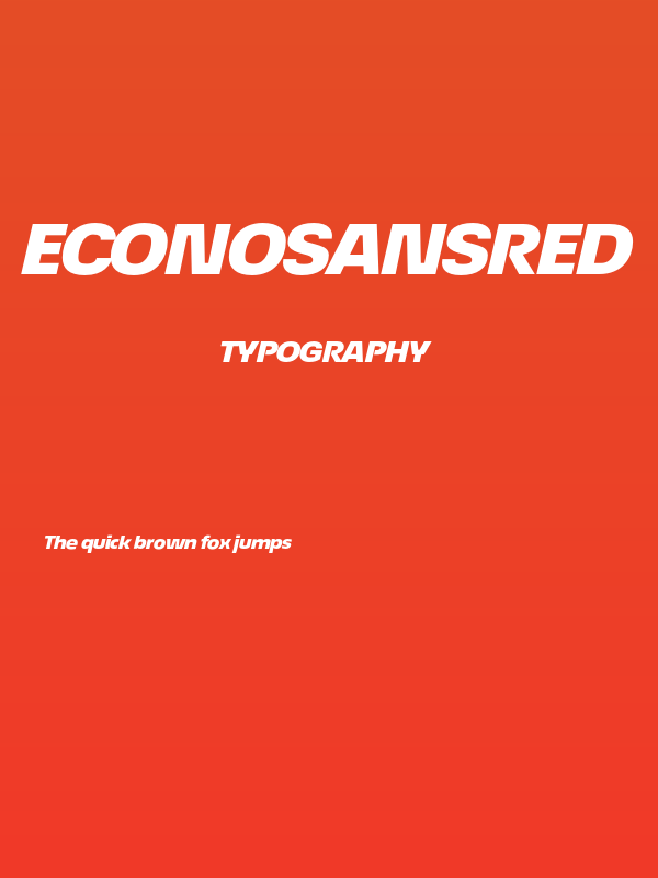 EconoSansRed-94BlackExpIta Poster
