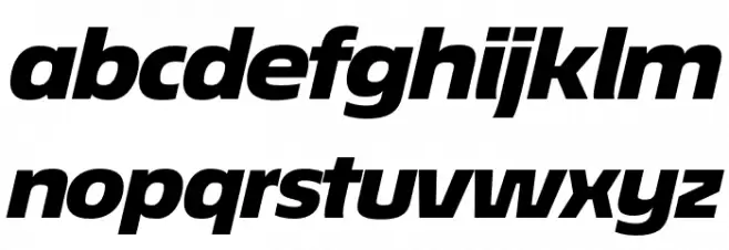 EconoSansRed-94BlackExpIta Schriftart Kleinbuchstaben