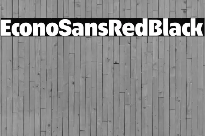 EconoSansRed-95Black Font examples