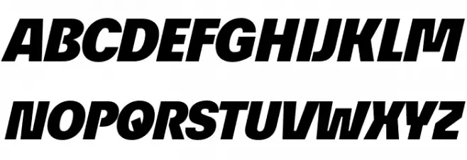 EconoSansRed-96BlackItalic Caratteri MAIUSCOLE
