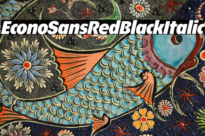 EconoSansRed-96BlackItalic Example 1