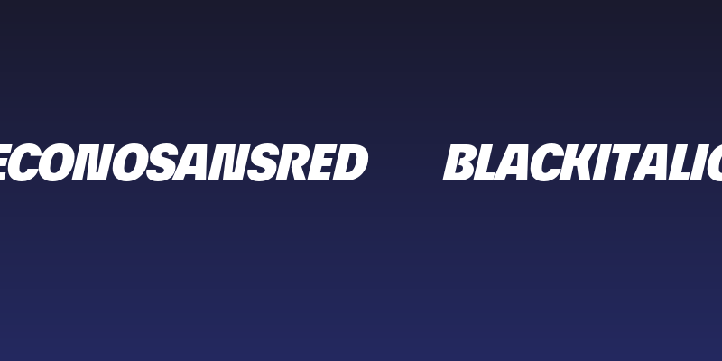 EconoSansRed-96BlackItalic Social Header