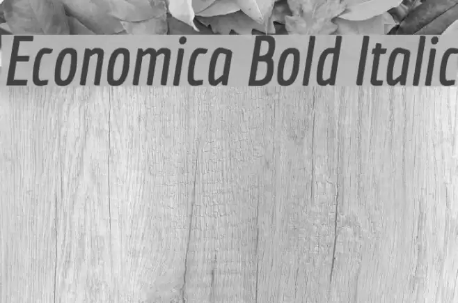 Economica Bold Italic Font examples
