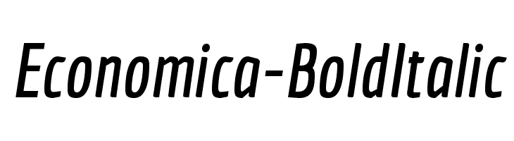 Economica-BoldItalic Font
