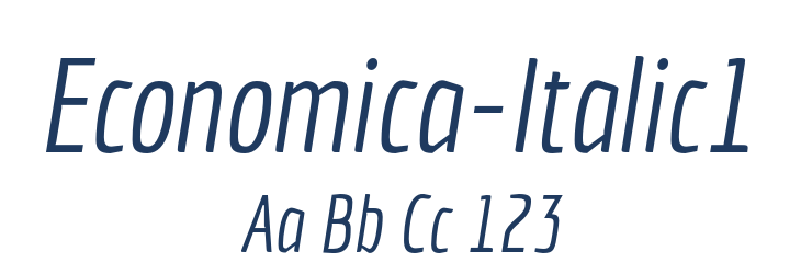 Economica-Italic1 Font Preview