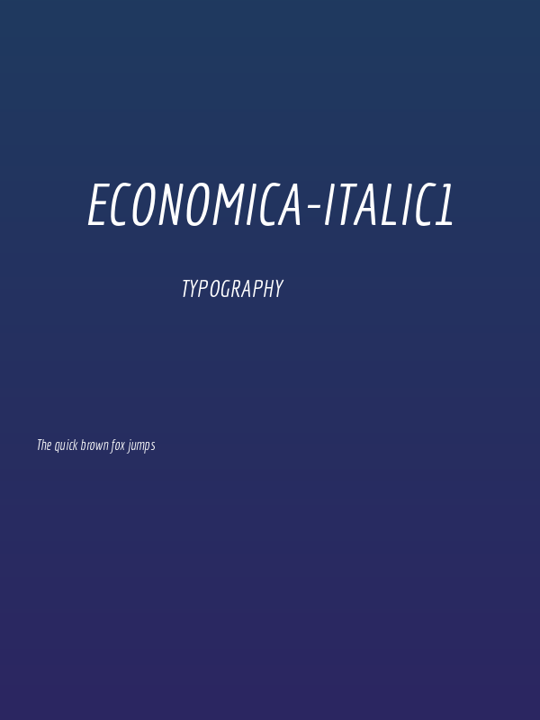Economica-Italic1 Poster