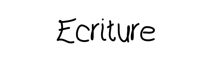 Ecriture Font