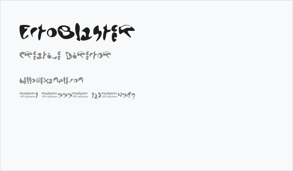 EctoBlaster Business Card