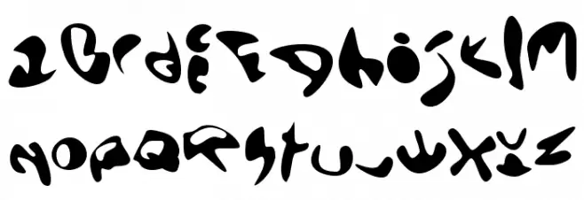 EctoBlaster Schriftart Kleinbuchstaben