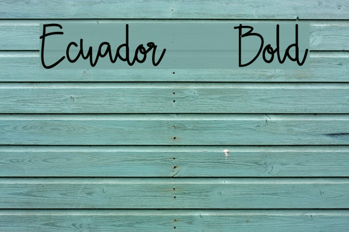 Ecuador Bold Font examples