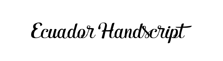 Ecuador Handscript  नि: शुल्क फ़ॉन्ट्स डाउनलोड