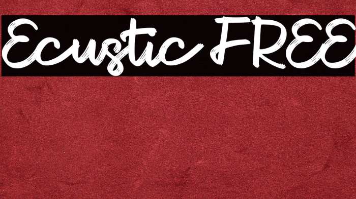 Ecustic FREE Example 2