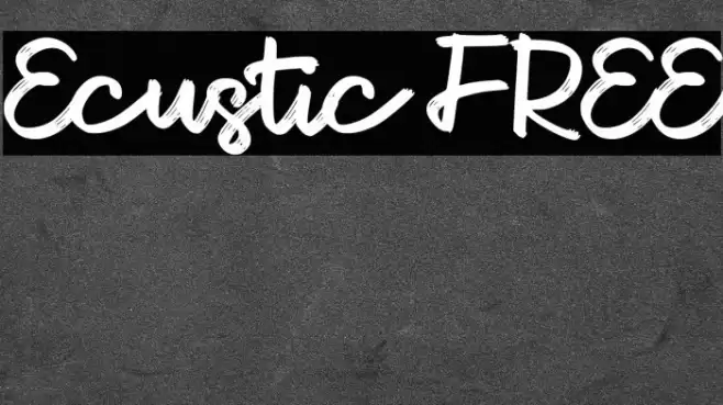 Ecustic FREE Font examples