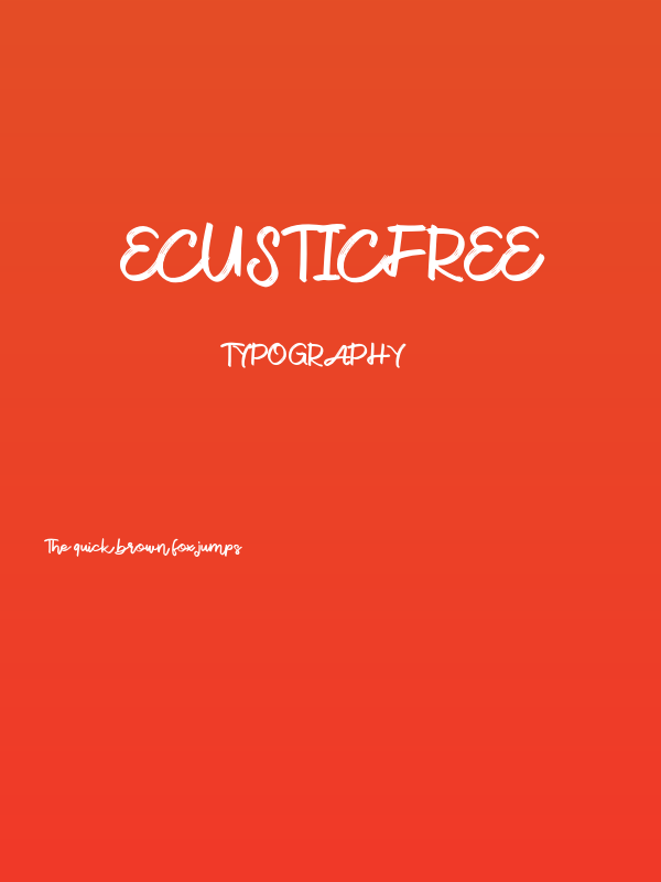 EcusticFREE Poster
