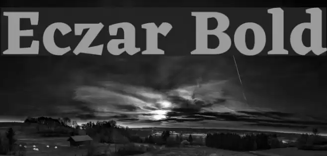 Eczar Bold Font examples
