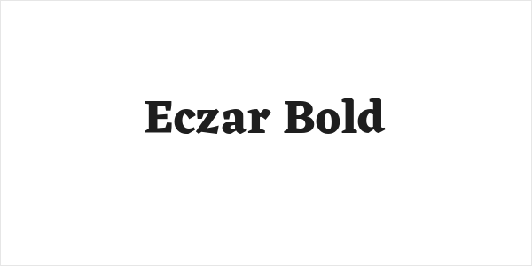Eczar Bold Logo