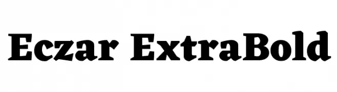 Eczar ExtraBold  les polices de caractères gratuit tlcharger
