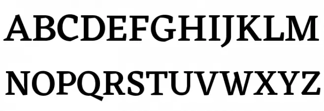 Eczar Medium Schriftart Groß