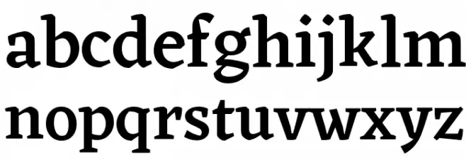 Eczar Medium Font LOWERCASE