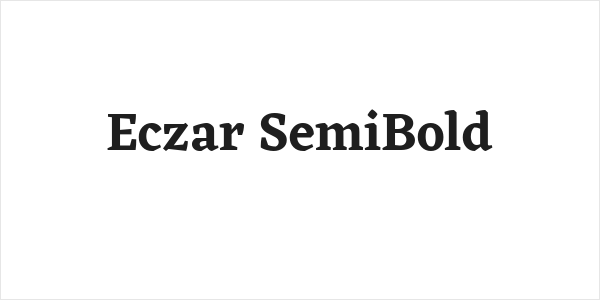 Eczar SemiBold Logo