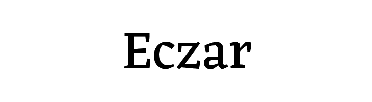 Eczar  font caratteri gratis