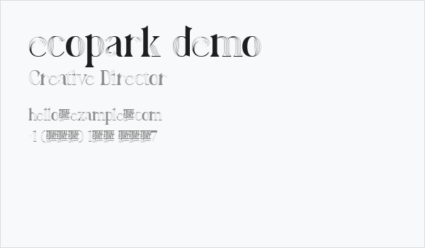 ecopark demo Business Card
