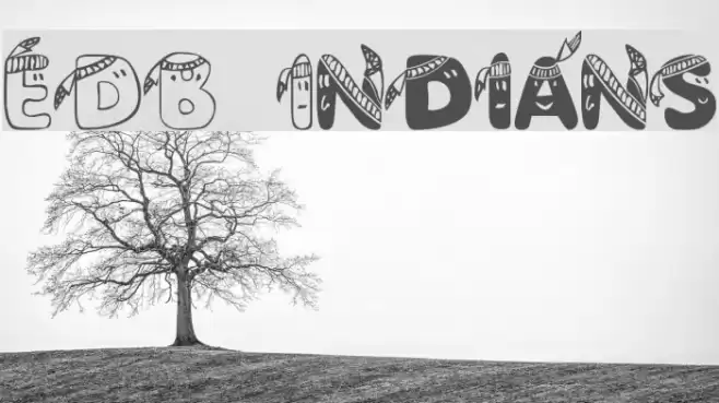 EDB Indians Font examples