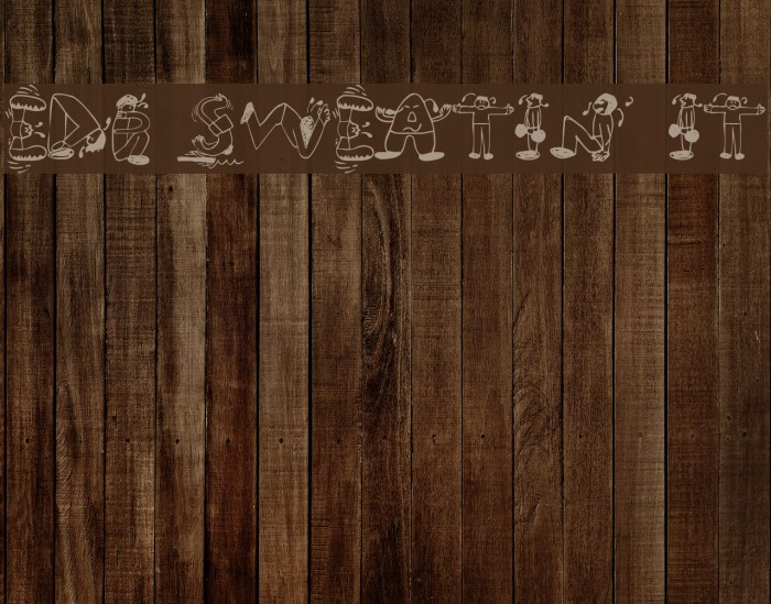 EDB Sweatin' It Шрифта examples