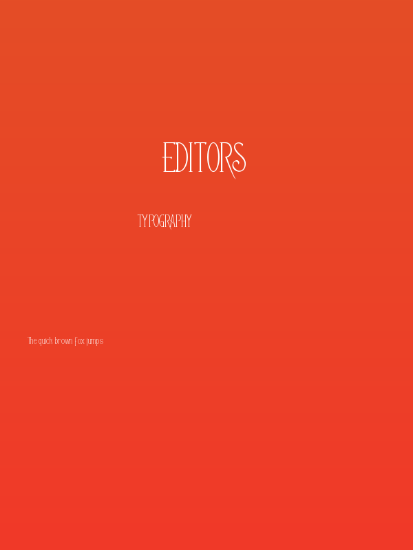 EDITORS Poster