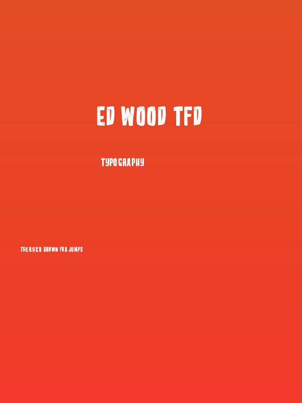 Ed Wood TFD Poster