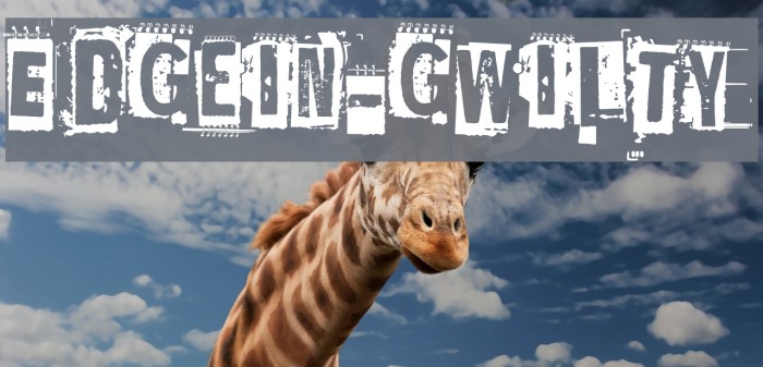 EdGein-Gwilty Font examples
