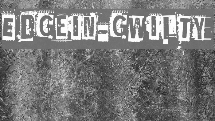 EdGein-Gwilty Font examples