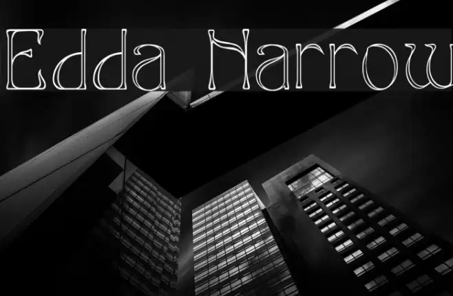 Edda Narrow Font examples