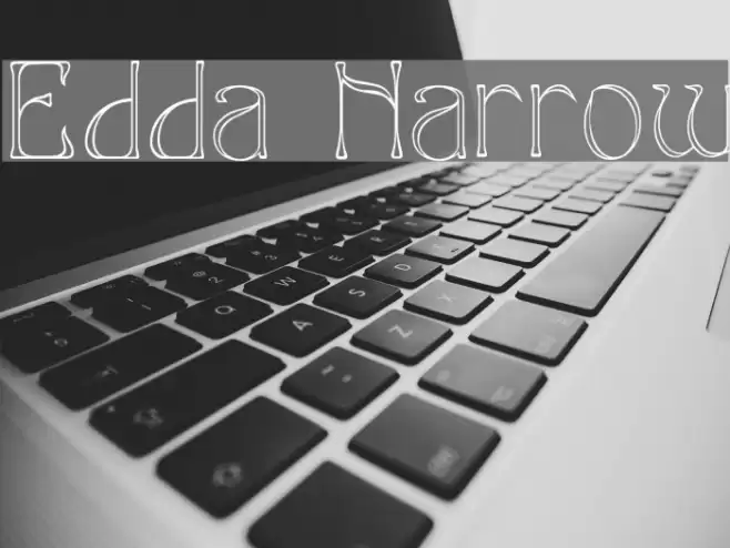 Edda Narrow Font examples