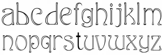 Edda Narrow Font LOWERCASE
