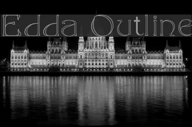 Edda Outline Font examples
