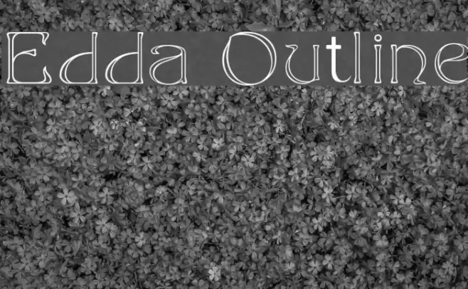 Edda Outline Font examples