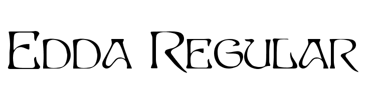 Edda Regular  フリーフォントのダウンロード