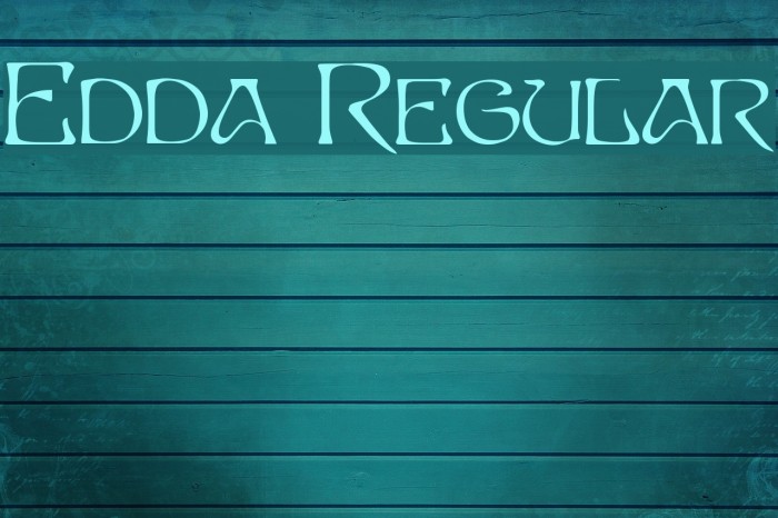 Edda Regular لخطوط تنزيل examples